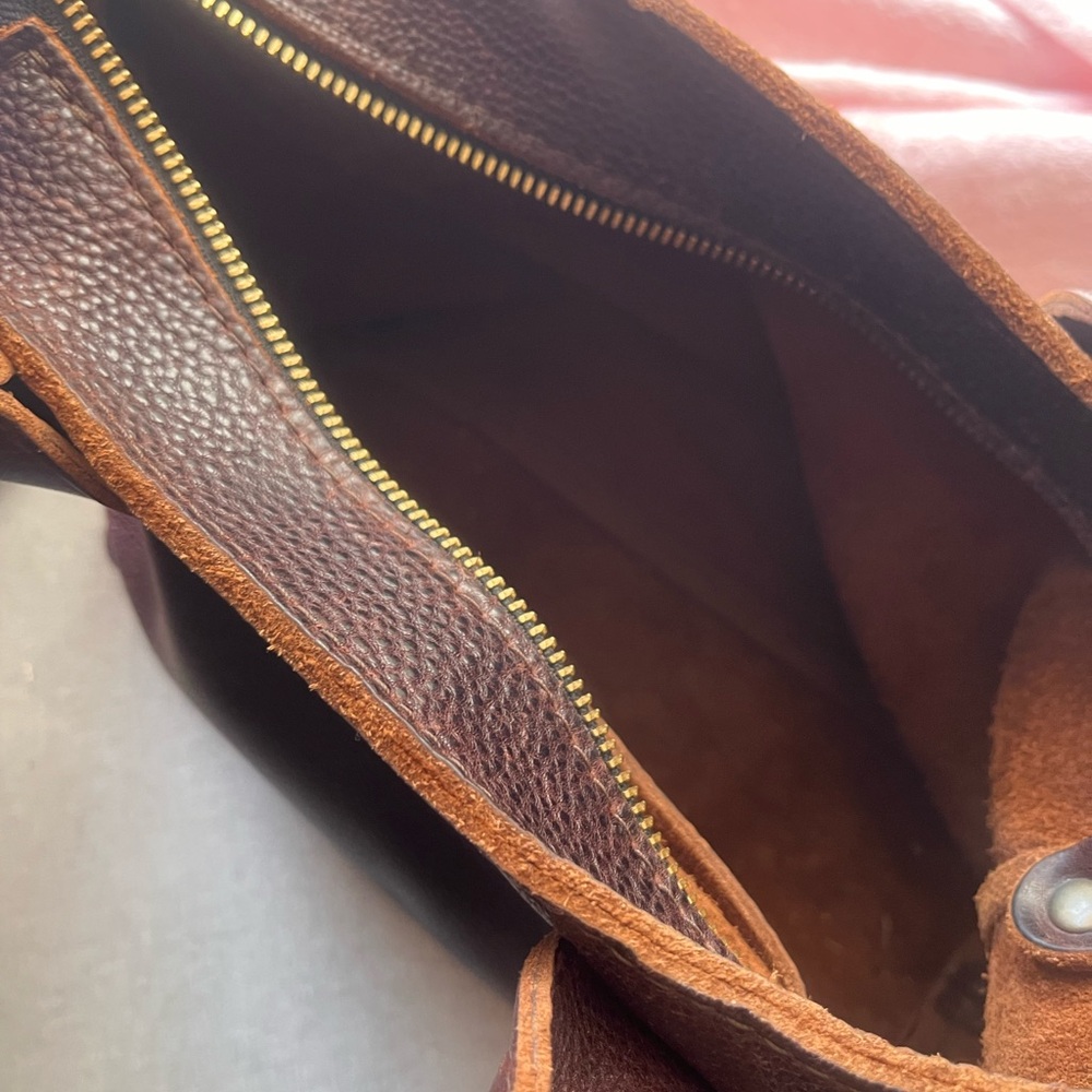 Portland Leather Dark Brown Crossbody Bag - Picture 6 of 6